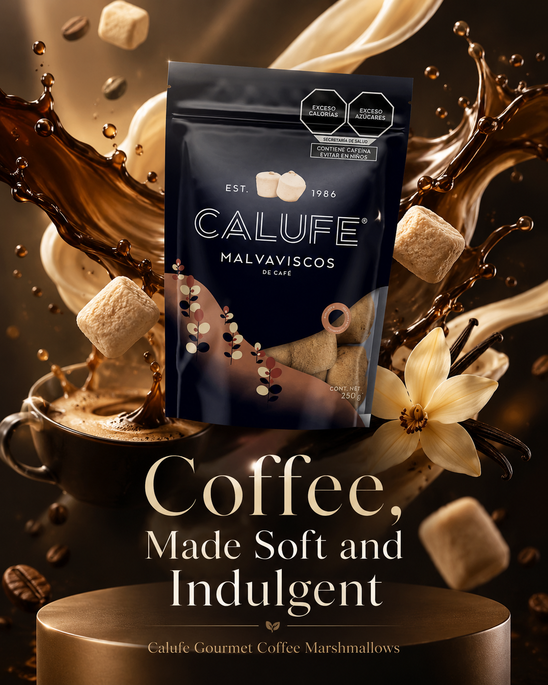 Calufe Gourmet Coffee Marshmallows with Vanilla